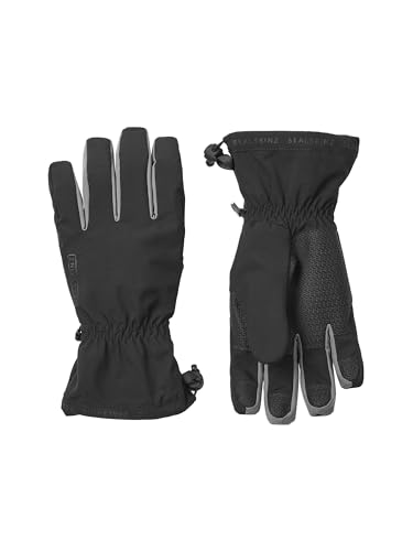 SealSkinz Drayton Kaltwetter-Handschuhe, wasserdicht, leicht, Stulpen, schwarz, Größe L von SealSkinz