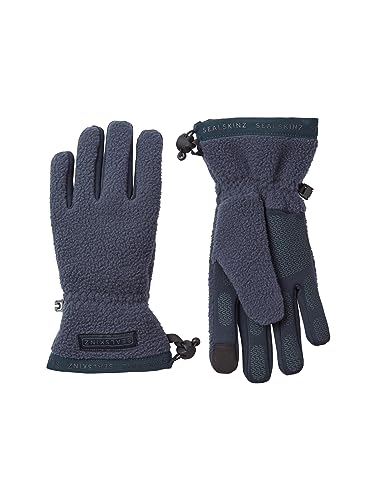 Sealskinz Hoveton Handschuhe aus Sherpa-Fleece, wasserdicht, für kalte Witterung, marineblau, Größe M von SealSkinz