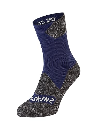 SEALSKINZ Bircham Allwetter-Socken, wasserdicht, blau-graumeliert, Größe S von SealSkinz