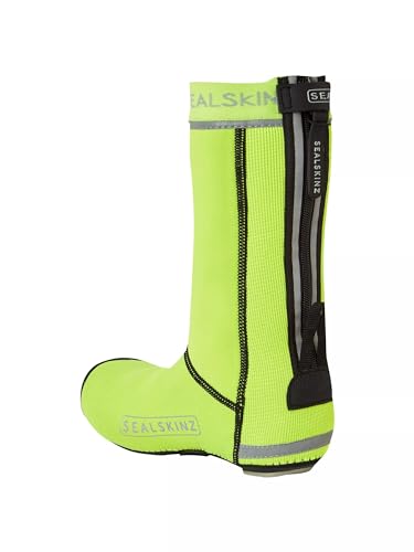 SEALSKINZ Caston Rad-Überschuhe, unisex, Allwetter, mit offener Sohle, neongelb, Größe S von SealSkinz