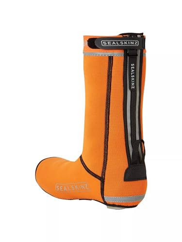 SEALSKINZ Caston Rad-Überschuhe, unisex, Allwetter, mit offener Sohle, orange, Größe S von SealSkinz