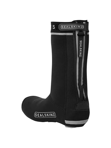 SEALSKINZ Caston Rad-Überschuhe, unisex, Allwetter, mit offener Sohle, schwarz, Größe M von SealSkinz