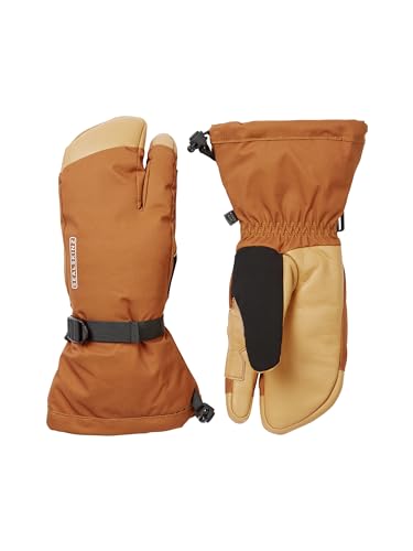 Sealskinz Congham Ski-Fäustlinge, wasserdicht, Thermo-Handschuhe im 3-Finger-Stil, orange, Größe M von SealSkinz