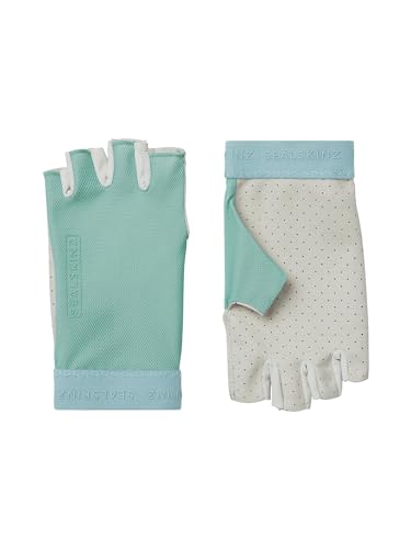 SEALSKINZ Brinton Fingerlose Damen-Handschuhe, mit perforierter Handfläche, für Kaltwetter, blau, Größe L von SealSkinz