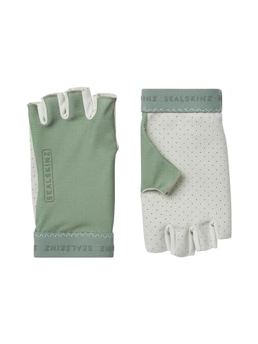 SEALSKINZ Brinton Fingerlose Damen-Handschuhe, mit perforierter Handfläche, für Kaltwetter, grün, Größe L von SealSkinz