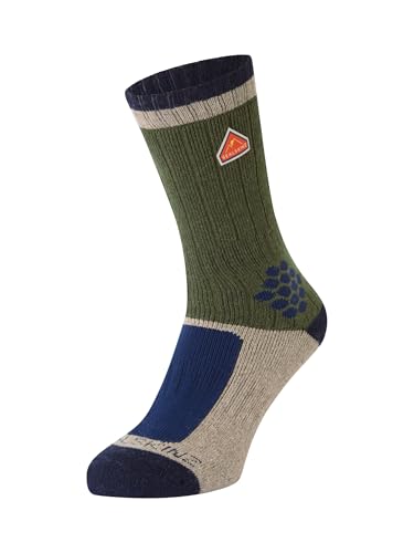 SEALSKINZ Gresham Socken aus recycelter Wolle, mittelgroßer Farbblock, aus recycelter Wolle, mittelgroß, orange, S von SealSkinz