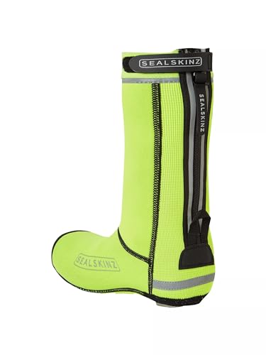 SEALSKINZ Hempton Rad-Überschuhe, unisex, Allwetter, mit geschlossener Sohle, neongelb, Größe XL von SealSkinz