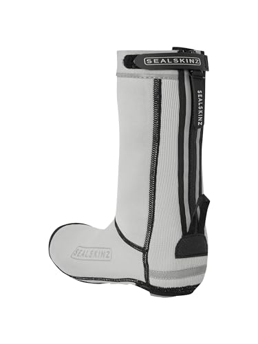 SEALSKINZ Hempton Rad-Überschuhe, Unisex, Allwetter, mit geschlossener Sohle, grau, Größe M von SealSkinz