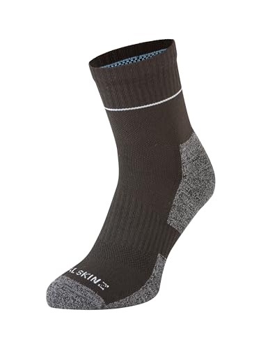 SEALSKINZ Morston Solo Allwetter-Socken, schnell trocknend, schwarz-grau, Größe L von SealSkinz