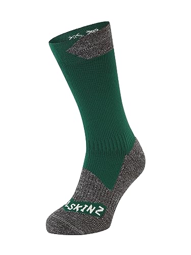 SEALSKINZ Raynham Allwetter-Socken, wasserdicht, halbhoch, blaugrau-graumeliert, Größe L von SealSkinz