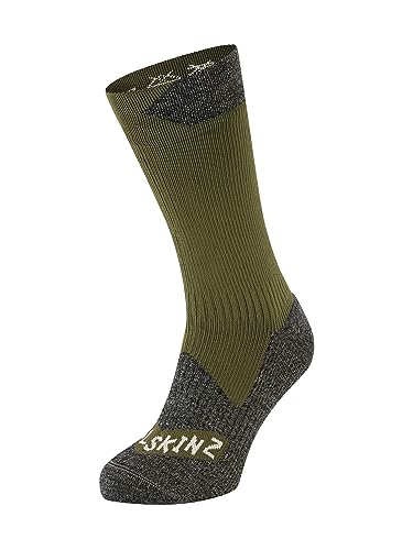 SEALSKINZ Raynham Allwetter-Socken, wasserdicht, halbhoch, olivgrün-graumeliert, Größe L SEALSKINZ Raynham Allwetter-Socken, wasserdicht, halbhoch, olivgrün-graumeliert, Größe L von SealSkinz