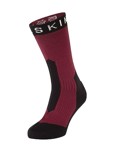 SEALSKINZ Stanfield Socken, wasserdicht, für extrem kalte Bedingungen, halbhoch, rot-schwarz, Größe XL von SealSkinz