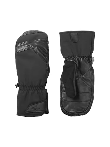 SEALSKINZ Swaffham Herren-Fingerhandschuhe, wasserdicht, extrem kaltes Wetter, isoliert, mit Fusionskontrolle, Schwarz, XL von SealSkinz