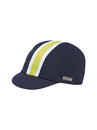 SEALSKINZ Syderstone Fahrradkappe, wasserdicht, für jedes Wetter, gestreift, Marineblau/Grün, Größe S/M, Marineblau/grün, S/M SEALSKINZ Syderstone Fahrradkappe, wasserdicht, für jedes Wetter, gestreift, Marineblau/Grün, Größe S/M, Marineblau/grün, S/M von SealSkinz
