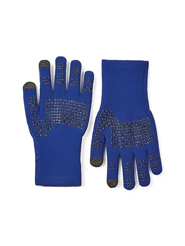 SealSkinz Anmer Allwetter-Ultra-Grip-Unterziehhandschuh, Strick, wasserdicht, königsblau, Größe XL von SealSkinz