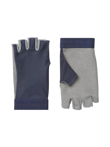 SEALSKINZ Brinton Fingerlose Handschuhe, mit perforierter Handfläche, für Kaltwetter, Marineblau, Größe L von SealSkinz