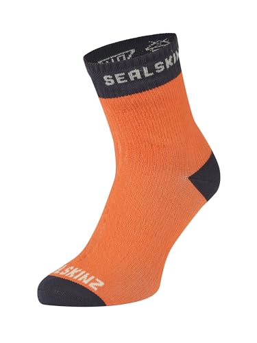 SEALSKINZ Wretham wasserdichte, wasserdichte Unisex-Socken für warmes Wetter, Knöchellang, Orange, XL SEALSKINZ Wretham wasserdichte, wasserdichte Unisex-Socken für warmes Wetter, Knöchellang, Orange, XL von SealSkinz