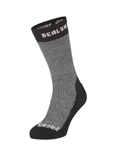 SEALSKINZ wasserdichte Stanfield wasserdichte Unisex-Socken für kaltes Wetter, mittellang, grau, M SEALSKINZ wasserdichte Stanfield wasserdichte Unisex-Socken für kaltes Wetter, mittellang, grau, M von SealSkinz