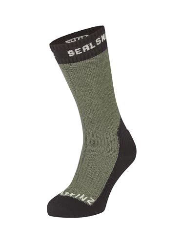 SEALSKINZ wasserdichte Stanfield wasserdichte Unisex-Socken für kaltes Wetter, mittellang, olivgrün, M SEALSKINZ wasserdichte Stanfield wasserdichte Unisex-Socken für kaltes Wetter, mittellang, olivgrün, M von SealSkinz