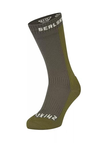 SEALSKINZ wasserdichte Starston wasserdichte Unisex-Socken für kaltes Wetter, mittellang, olivgrün, S SEALSKINZ wasserdichte Starston wasserdichte Unisex-Socken für kaltes Wetter, mittellang, olivgrün, S von SealSkinz