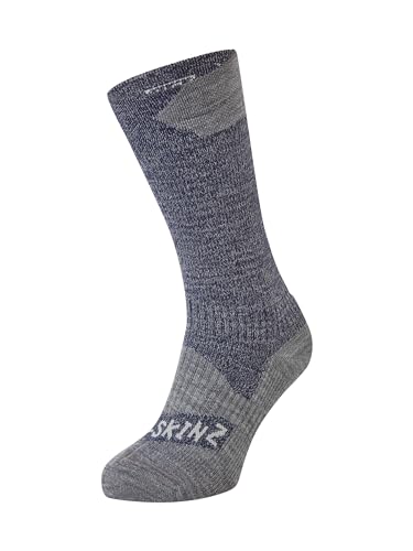 Sealskinz Unisex Allwetter Wasserdichte Socken – Mittellang, Blau, XL von SealSkinz