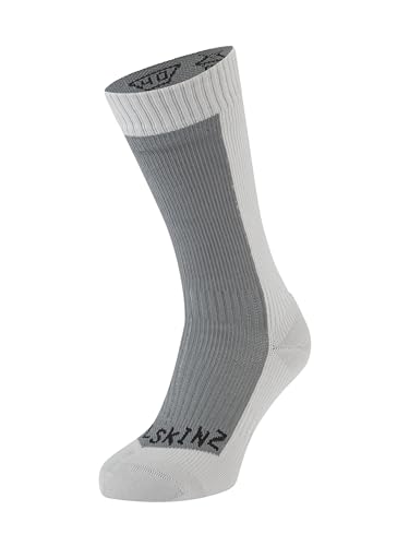 Sealskinz Unisex Kaltes Wasser Wasserdichte Socken – Mittellang, Grau, S von SealSkinz