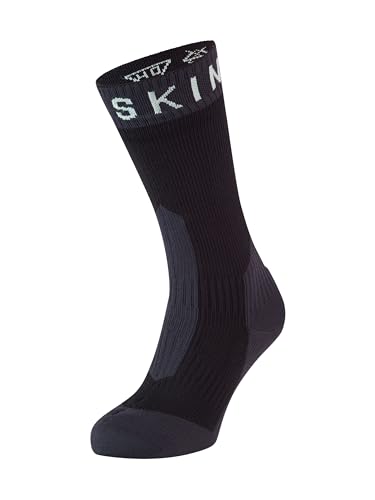 Sealskinz Unisex Waterproof Extreme Cold Weather Mid Length Sock, Black / Grey / White, L, 11100067090, schwarz/Grau Sealskinz Unisex Waterproof Extreme Cold Weather Mid Length Sock, Black / Grey / White, L, 11100067090, schwarz/Grau von SealSkinz
