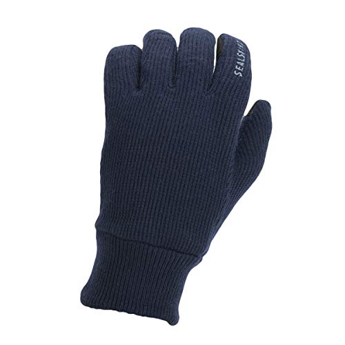 SealSkinz Winddichter Allwetter Strickhandschuh – Blau, L von SealSkinz