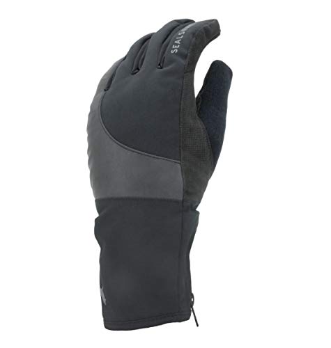 SEALSKINZ Unisex Wasserdichter Kaltes Wetter Reflektierender Handschuh für Radfahren - Schwarz, L von SealSkinz