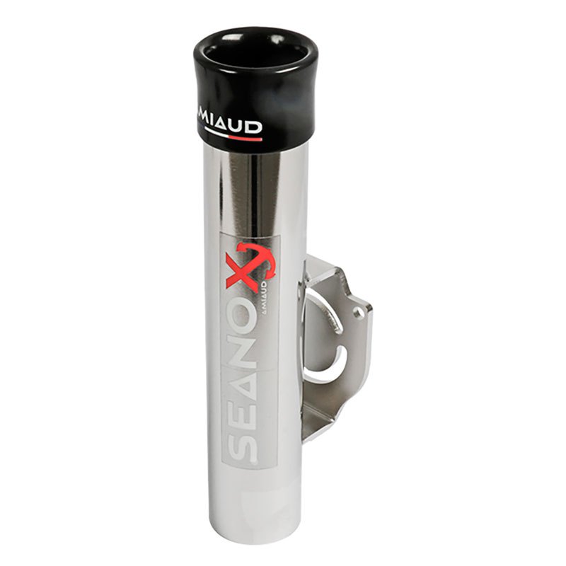 Seanox Stainless Steel Black Rubber Closed Rod Holder Schwarz,Silber Seanox Stainless Steel Black Rubber Closed Rod Holder Schwarz,Silber von Seanox