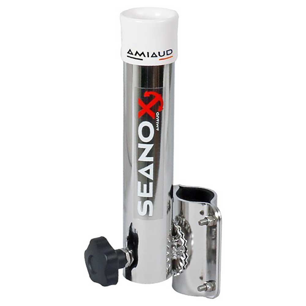 Seanox Stainless Steel Rail Mount Rod Holder With White Rubber 35-50 Mm Silber Seanox Stainless Steel Rail Mount Rod Holder With White Rubber 35-50 Mm Silber von Seanox