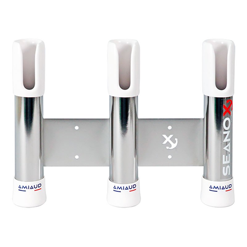 Seanox Stainless Steel 3 Rods Open Rod Holder With White Rubber Weiß,Silber Seanox Stainless Steel 3 Rods Open Rod Holder With White Rubber Weiß,Silber von Seanox