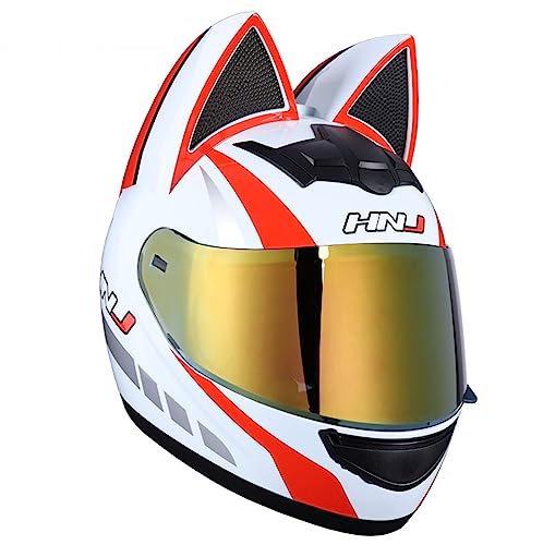 Full Face Motorradhelme mit Katze Ohren Adult Flip up Visiere Motocross Helm Vollvisierhelm Motorrad-Crash Helmet Leichtbau DOT/ECE Certified 10,XL Full Face Motorradhelme mit Katze Ohren Adult Flip up Visiere Motocross Helm Vollvisierhelm Motorrad-Crash Helmet Leichtbau DOT/ECE Certified 10,XL von Sebasty