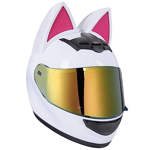 Full Face Motorradhelme mit Katze Ohren Adult Flip up Visiere Motocross Helm Vollvisierhelm Motorrad-Crash Helmet Leichtbau DOT/ECE Certified 13,S Full Face Motorradhelme mit Katze Ohren Adult Flip up Visiere Motocross Helm Vollvisierhelm Motorrad-Crash Helmet Leichtbau DOT/ECE Certified 13,S von Sebasty