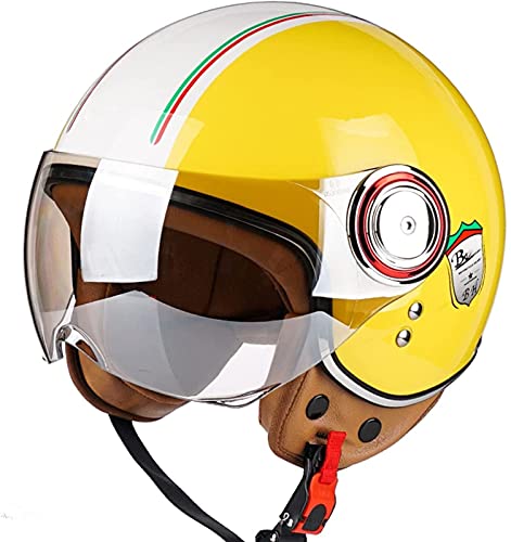 Sommer Vintage Motorrad Open Face Jethelme Scooter-Helm Vintage Roller Helm Damen Herren Retro Elektrischer Halbhelm mit Sonnenblende Jet-Helm für Cruiser Motobike ECE Approved 3,M Sommer Vintage Motorrad Open Face Jethelme Scooter-Helm Vintage Roller Helm Damen Herren Retro Elektrischer Halbhelm mit Sonnenblende Jet-Helm für Cruiser Motobike ECE Approved 3,M von Sebasty