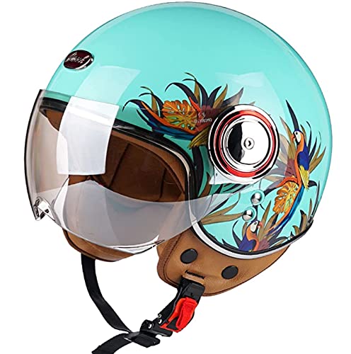 Sommer Vintage Motorrad Open Face Jethelme Scooter-Helm Vintage Roller Helm Damen Herren Retro Elektrischer Halbhelm mit Sonnenblende Jet-Helm für Cruiser Motobike ECE Approved 6,L Sommer Vintage Motorrad Open Face Jethelme Scooter-Helm Vintage Roller Helm Damen Herren Retro Elektrischer Halbhelm mit Sonnenblende Jet-Helm für Cruiser Motobike ECE Approved 6,L von Sebasty