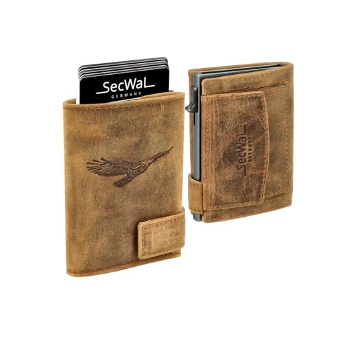 SecWal Kartenetui Prägung Adler mit Münzfach Druckknopf inkl. Geschenkbox - Echtleder Mini Geldbörse für Damen und Herren - RFID Schutz Portemonnaie Leder - Geldbeutel Motiv Prägung Adler SecWal Kartenetui Prägung Adler mit Münzfach Druckknopf inkl. Geschenkbox - Echtleder Mini Geldbörse für Damen und Herren - RFID Schutz Portemonnaie Leder - Geldbeutel Motiv Prägung Adler von SecWal