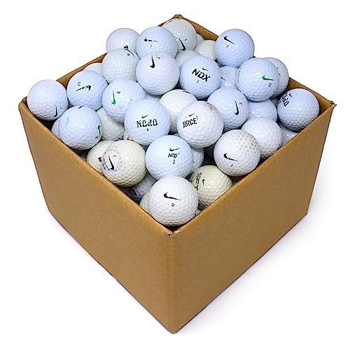 Second Chance Nike Mix Recycled Golf Balls (Lake Golf Balls), Unisex-Erwachsene Zweite Chance Nike 100 Lake Golfbälle Klasse B, Weiß, 100 - von Second Chance