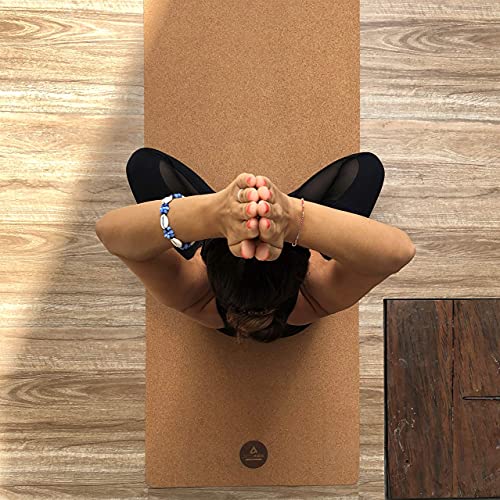 Yogamatte Pro aus Kork, Testsieger Preis/Leistung, extra groß 200x66 cm, getestet mit sehr gut, inkl. Tragegurt und Yogatasche von Secoroco