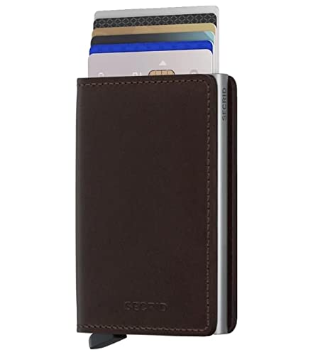 Secrid Slimwallet Original Dark Brown Geldbörse aus Leder für 4 Karten mit oder 6 Karten ohne Prägung, Farbe: Dunkelbraun, Maße: 10,2 x 6,8 x 1,6 cm, SO-Dark Brown Secrid Slimwallet Original Dark Brown Geldbörse aus Leder für 4 Karten mit oder 6 Karten ohne Prägung, Farbe: Dunkelbraun, Maße: 10,2 x 6,8 x 1,6 cm, SO-Dark Brown von Secrid
