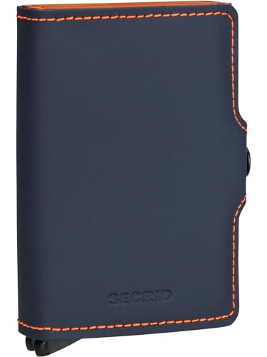 Secrid Miniwallet Matte Night-Blue & Orange aus Leder, in der Farbe Blau/Orange, für 4 Karten mit oder 6 Karten ohne Prägung, Maße: 10,2 x 6,5 x 2,1 cm, TM-Night Blue & Orange Secrid Miniwallet Matte Night-Blue & Orange aus Leder, in der Farbe Blau/Orange, für 4 Karten mit oder 6 Karten ohne Prägung, Maße: 10,2 x 6,5 x 2,1 cm, TM-Night Blue & Orange von Secrid