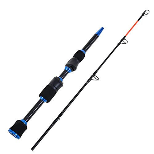 Sefdrert Solide Eis-Angelrute hart verstellbar Floßstange blau 2 Carbon Ultraleicht Solid Hard Adjustable Floß Outdoor Angeln Eisschnitzrute von Sefdrert