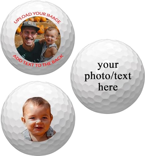 Seguire Golfbälle Geschenke Personalisierte lustige Golfer mit Foto&Text Golfbälle für Frauen Männer Freund Ehemann Ruhestand Geschenke für Opa (6) von Seguire