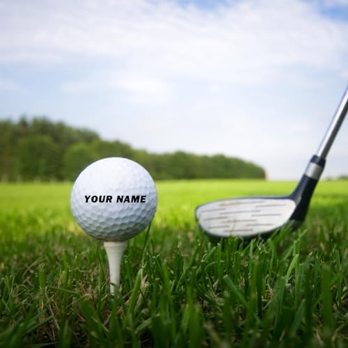 Seguire Übung Golfbälle Personalisierte Golfbälle mit Foto&Text für Männer Benutzerdefinierte Golfbälle mit Bild oder Name für Väter Freund, Geschenk für Golf Liebhaber (2) von Seguire
