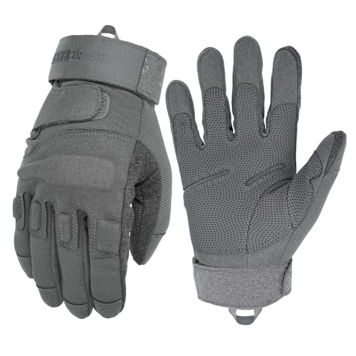 Seibertron® Damen Herren S.O.L.A.G Handschuhe taktisch Vollfinger Militär Kampf Armee für Airsoft Militär Paintball Schießen Und Other Outdoor Activities Handschuhe Grey M von Seibertron