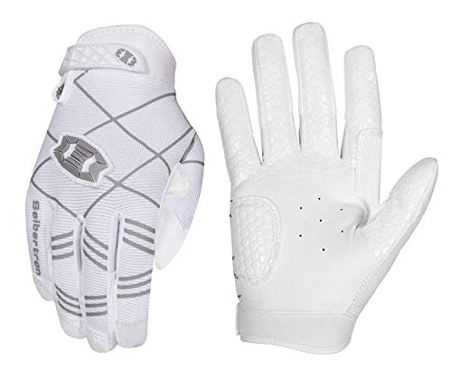 Seibertron B-A-R PRO 2.0 Signature Baseball/Softball Schlagmann Batting Handschuhe Gloves Super Grip Finger Fit for Jugend/Kinder White S von Seibertron