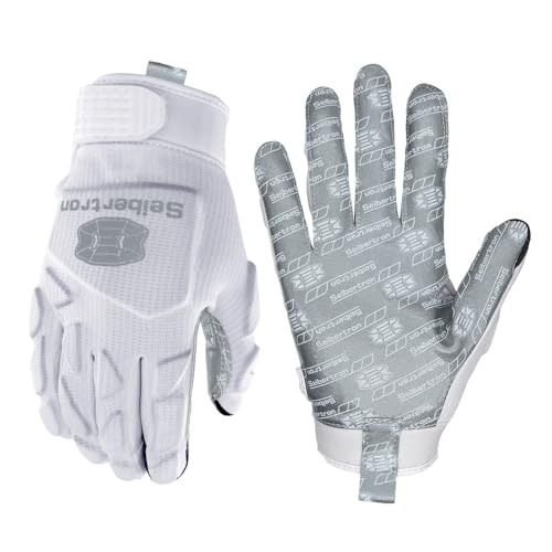Seibertron H.P.I.R.G Receiver Handschuhe American Football,Handschuhe Touchscreen,Flexible,Atmungsaktive,Handrücken Schlagschutz Erwachsener Weiß L Seibertron H.P.I.R.G Receiver Handschuhe American Football,Handschuhe Touchscreen,Flexible,Atmungsaktive,Handrücken Schlagschutz Erwachsener Weiß L von Seibertron