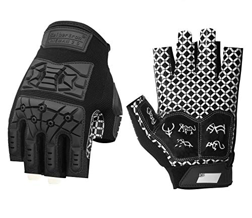 Seibertron Lineman 2.0 Handschuhe - Hochwertige Football-Handschuhe mit TPR-Impactschutz Fingerlose Handschuhe Jugend und Kinder Black XL von Seibertron