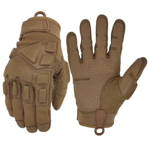 Seibertron Patented S.O.L.A.G 2.0 Handschuhe Taktische Sport wasserdichte Handschuhe mit Touchscreen, Stoßschutz Vollfinger für Airsoft, Jagd, Wandern, Radfahren, Motorradfahren Klettern Coyote XXL von Seibertron