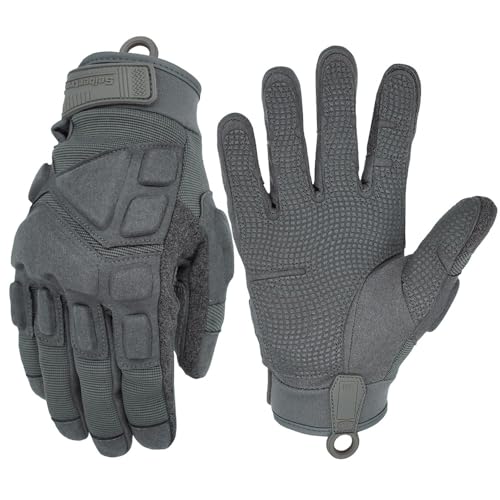 Seibertron Patentiert S.O.L.A.G 2.0 Touchscreen Taktische Sports handschuh Wasserdicht Schlaghandschuhe Airsoft Jagd Wandern Reiten Radfahren Motorrad Klettern Vollfinger Gloves Grauen M von Seibertron